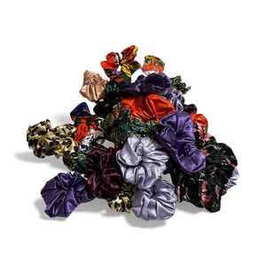 Elegant Multicolor Scrunchie Set of 30
